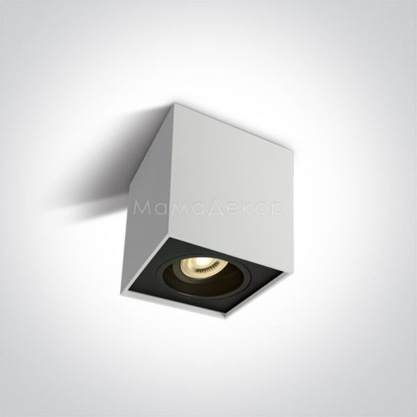 Точечный светильник One Light 12105YA/W GU10 Adjustable Square Cylinders Aluminium