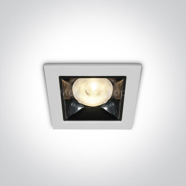 Точечный светильник One Light 50106B/W/W Mirror Square Boxes