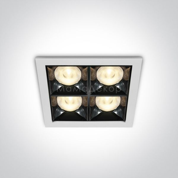 Точковий світильник One Light 50406B/W/W Mirror Square Boxes
