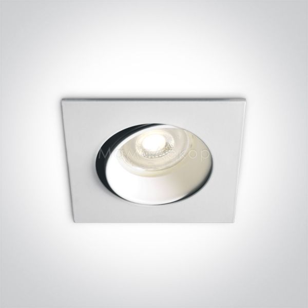 Точечный светильник One Light 51105B1/W The Square Clip In Range Aluminium