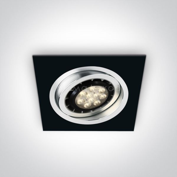 Точковий світильник One Light 51110AB/B Aluminium R111 Square