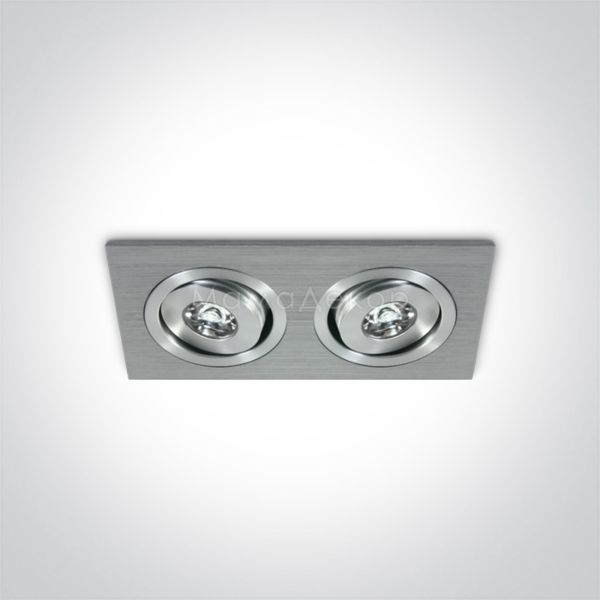 Точечный светильник One Light 51201AL/D/35 The 1W Mini Square Natural Aluminium