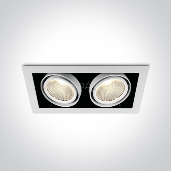 Точечный светильник One Light 51240B/W/W The COB Square Downlights Die cast