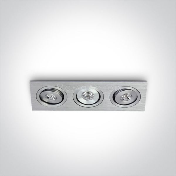 Точечный светильник One Light 51301AL/D/35 The 1W Mini Square Natural Aluminium
