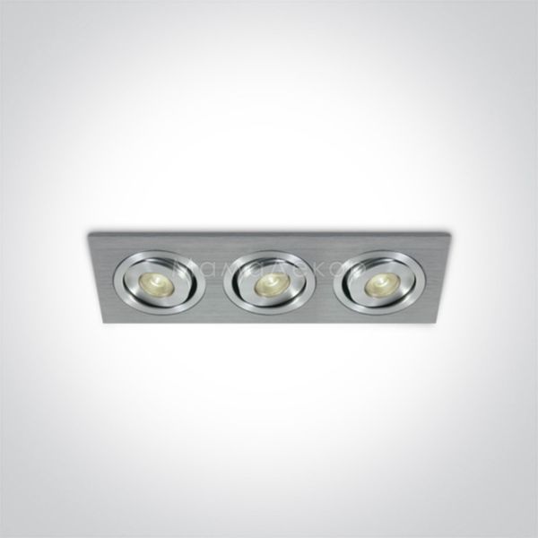 Точковий світильник One Light 51301AL/W/15 The 1W Mini Square Natural Aluminium