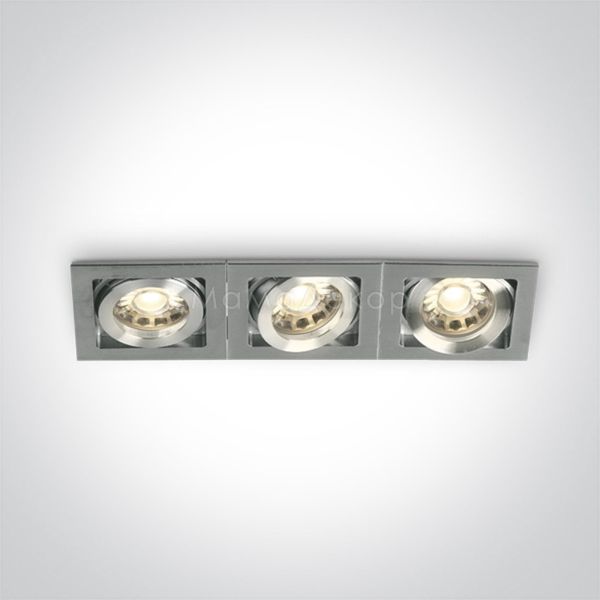 Точечный светильник One Light 51305B/AL Natural Aluminium Square