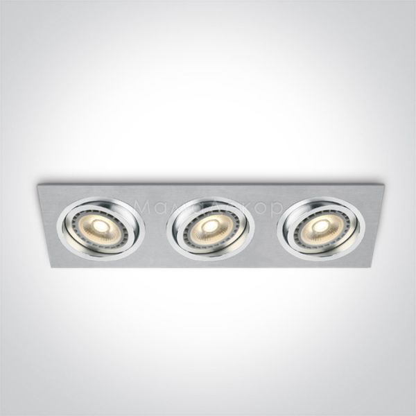 Точечный светильник One Light 51310AB/AL Aluminium R111 Square