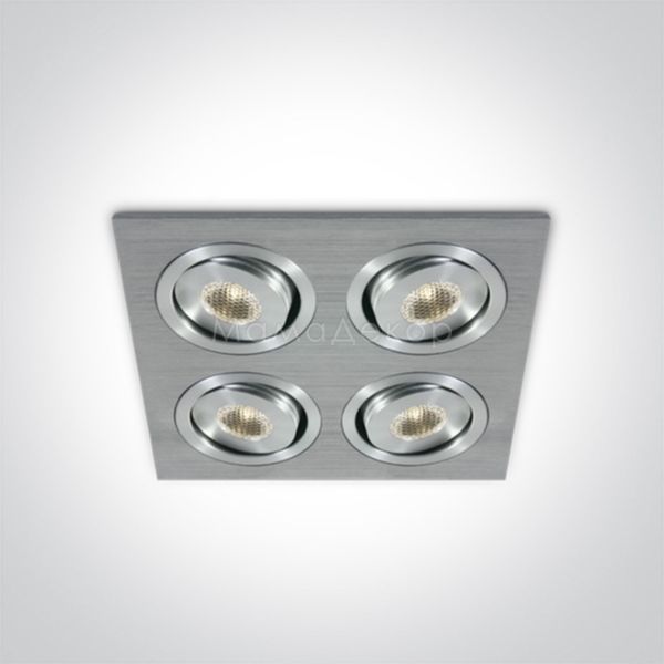 Точечный светильник One Light 51401AL/D/35 The 1W Mini Square Natural Aluminium