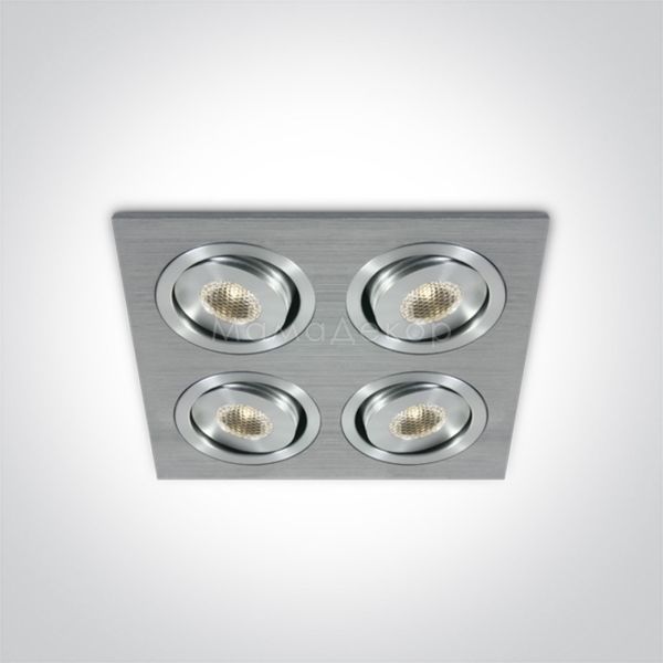Точковий світильник One Light 51401AL/W/35 The 1W Mini Square Natural Aluminium