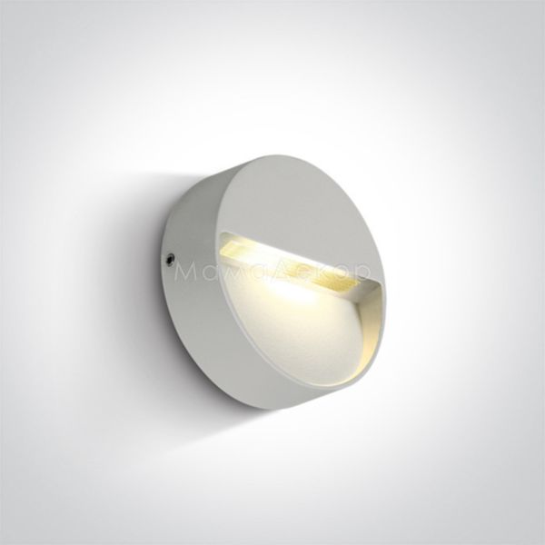 Настінний світильник One Light 67359/W/W Round Indoor/Outdoor Wall Dark Lights Die cast