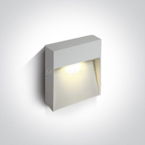 Настінний світильник One Light 67360A/W/W Square Indoor/Outdoor Wall Dark Lights Die cast