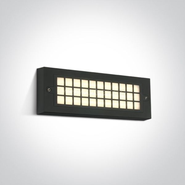 Настінний світильник One Light 67502C/AN/W Outdoor Wall Bricks ABS+PC