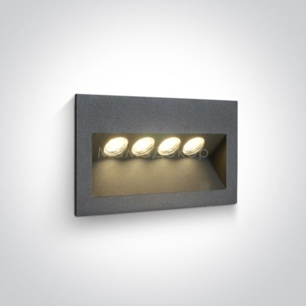 Настінний світильник One Light 68048/AN/W Outdoor Wall Recessed Die Cast