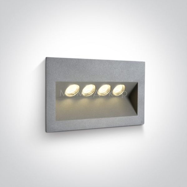 Настенный светильник One Light 68048/G/W Outdoor Wall Recessed Die Cast