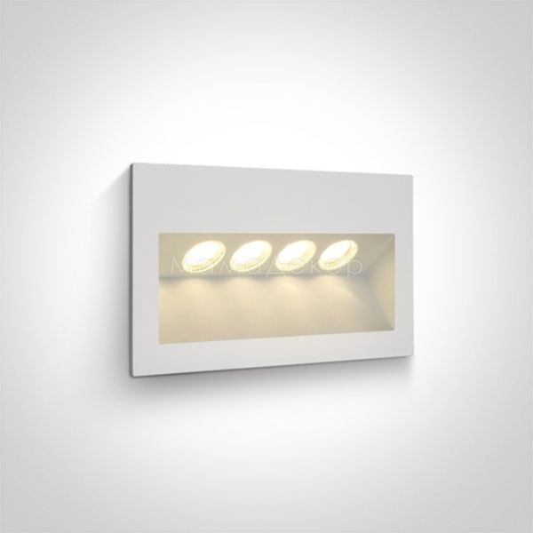 Настенный светильник One Light 68048/W/W Outdoor Wall Recessed Die Cast