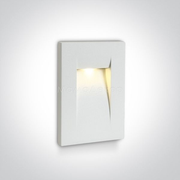 Настенный светильник One Light 68062/W/W Outdoor Dark Light Wall Recessed Die cast