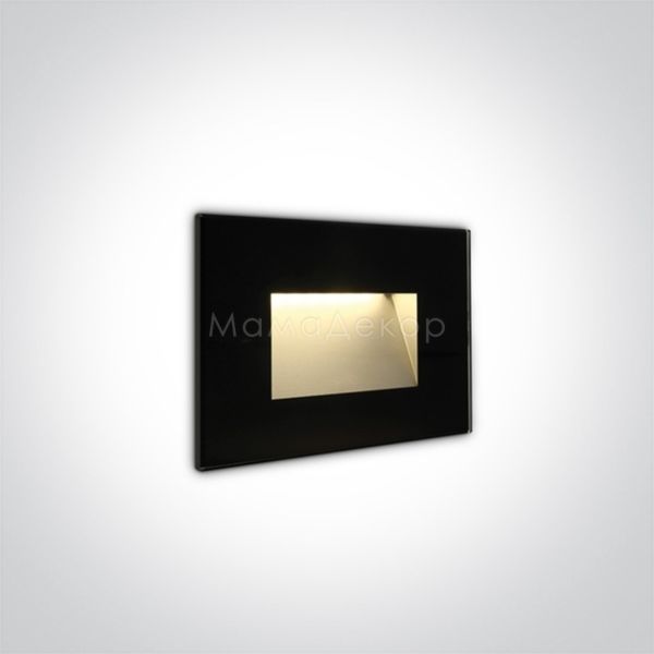 Настінний світильник One Light 68076/B/W The Glass Face Recessed Lights