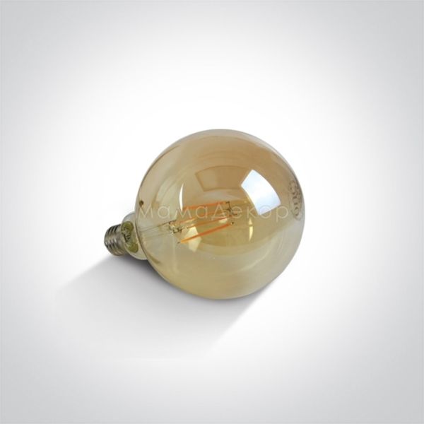 Лампа світлодіодна  сумісна з димером One Light 9G06RD/A/E потужністю 7W з серії Retro Amber Lamps LED Dimmable. Типорозмір — G125 з цоколем E27, температура кольору — 2200K