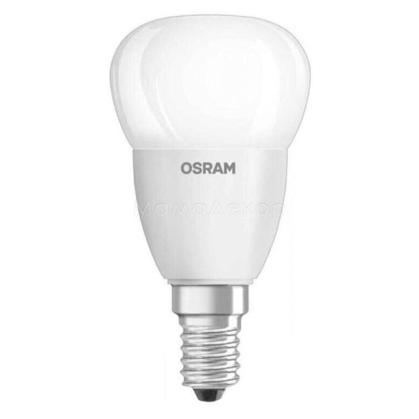 Лампа світлодіодна Osram 4058075134294 потужністю 6.5W з серії LED Star. Типорозмір — P45 з цоколем E14, температура кольору — 3000K