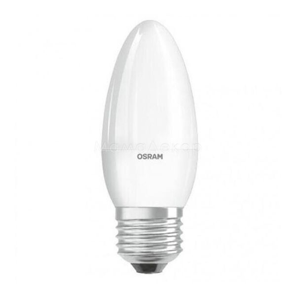 Лампа світлодіодна Osram 4058075210745 потужністю 8W з серії LED Star. Типорозмір — B35 з цоколем E27, температура кольору — 3000K