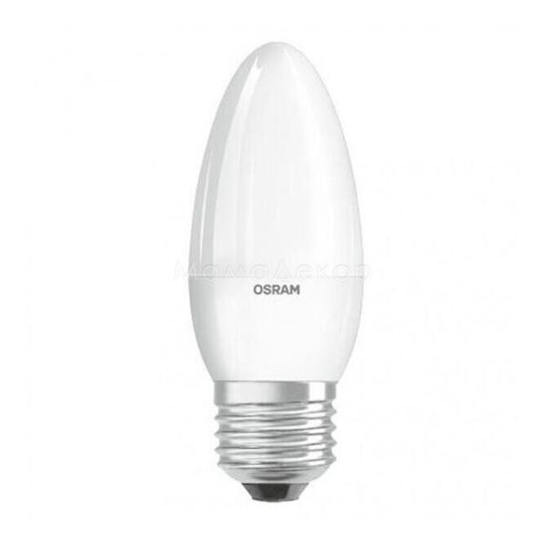 Лампа світлодіодна Osram 4058075210776 потужністю 8W з серії LED Star. Типорозмір — B35 з цоколем E27, температура кольору — 4000K