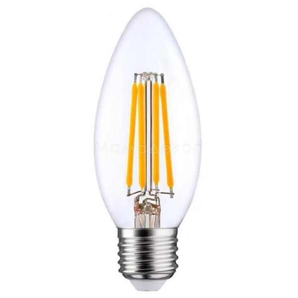 Лампа світлодіодна Osram 4058075212398 потужністю 5W з серії LED Star Filament. Типорозмір — B35 з цоколем E27, температура кольору — 2700K