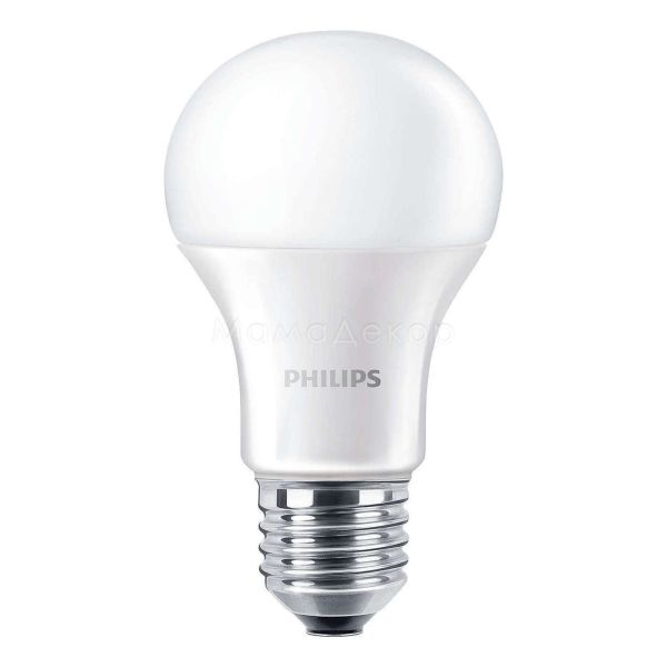 Лампа світлодіодна Philips 929001179602 потужністю 9.5W з серії CorePro LEDBulb. Типорозмір — A60 з цоколем E27, температура кольору — 4000K