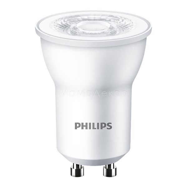 Лампа світлодіодна Philips 929001364642 потужністю 3.5W. Типорозмір — MR11 з цоколем GU10, температура кольору — 2700K