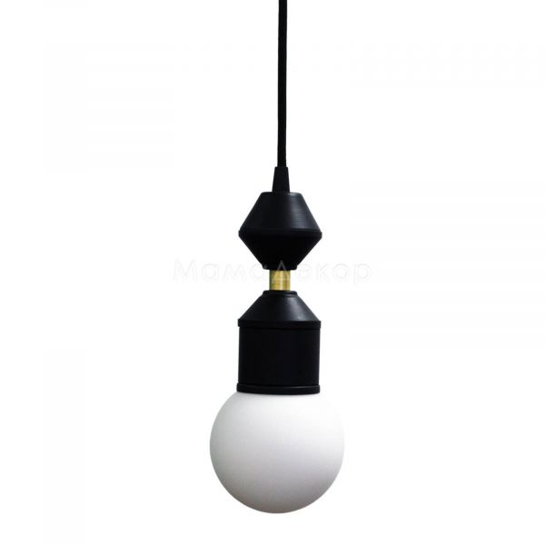 Підвісний світильник Pikart 4844-3 Dome, колір плафону — білий, чорний, золото, колір основи — чорний