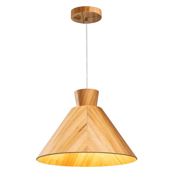 Підвісний світильник Quintiesse QN-CONICAL-P-M-TEAK Accord Conical Conical Pendant Light Teak Veneer