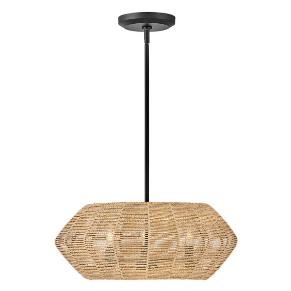 Подвесной светильник Quintiesse QN-LUCA-P-S-BK-CAM Hinkley Luca Luca 3 lt Duo-Mount Pendant Black/Camel