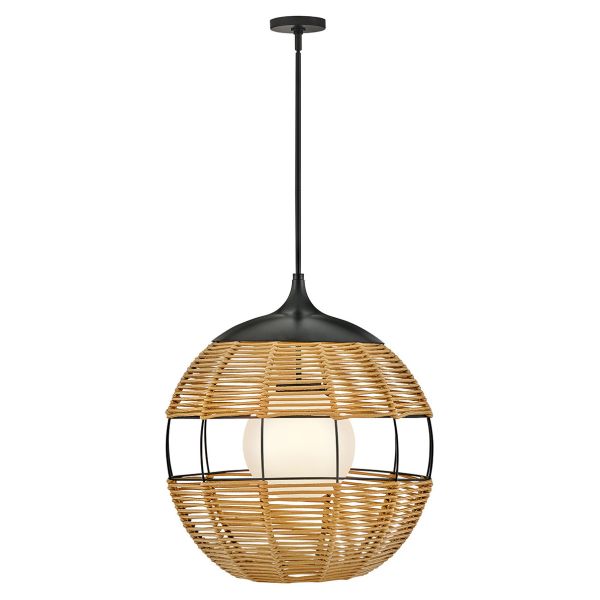 Підвісний світильник Quintiesse QN-MADDOX-P-M-BK-CAM Hinkley Maddox Maddox 1 lt Medium Outdoor Pendant Black/Camel