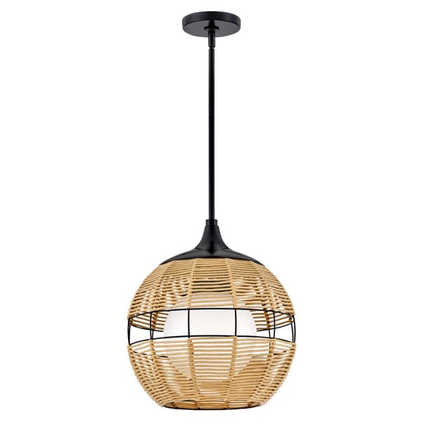 Підвісний світильник Quintiesse QN-MADDOX-P-S-BK-CAM Hinkley Maddox Maddox 1 lt Small Outdoor Pendant Black/Camel