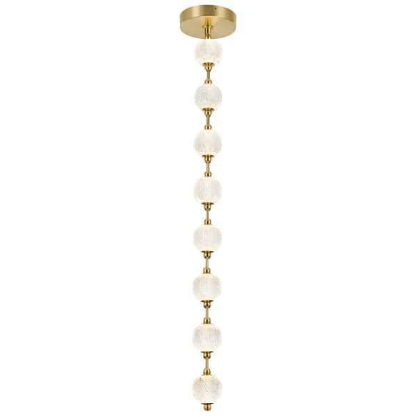 Подвесной светильник Quintiesse QN-MARNI-8P-148-NBR Alora Marni Marni 8 Head LED Pendant Natural Brass