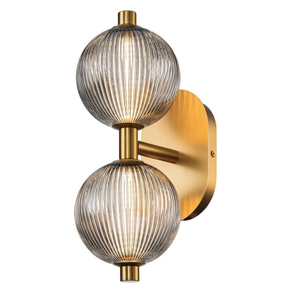 Бра Quintiesse QN-PALMAS-2W-BG Eurofase Palmas Palmas 2 Lt Wall Light Gold