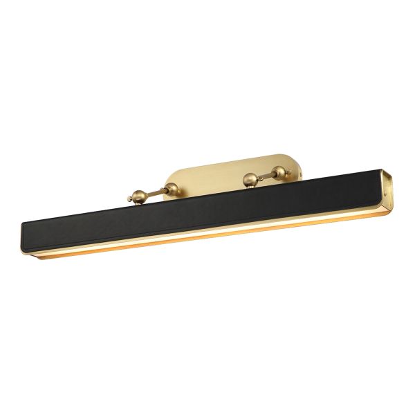 Підсвітка для картин Quintiesse QN-VALISE-PL-L-VBS-TL Alora Valise Valise Picture Large LED Picture Light Vintage Brass/Tuxedo Leather