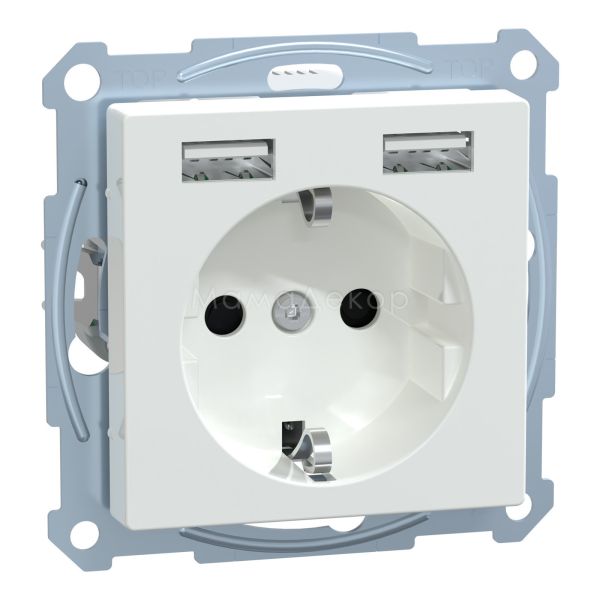 Розетка 220В з USB Schneider Electric MEG2366-0325 Merten System M