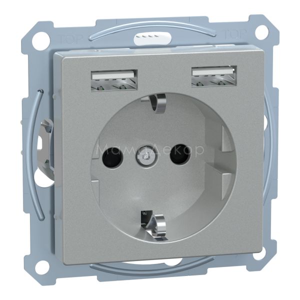 Розетка 220В з USB Schneider Electric MEG2366-0460 Merten System M