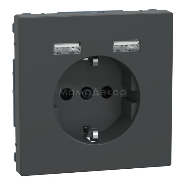 Розетка 220В з USB Schneider Electric MEG2366-6034 Merten System D