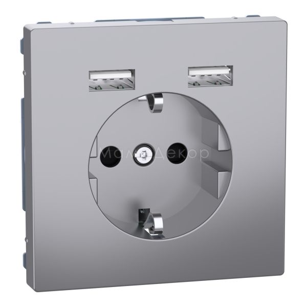 Розетка 220В з USB Schneider Electric MEG2366-6036 Merten System D