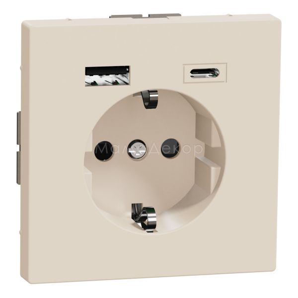 Розетка 220В с USB Schneider Electric MEG2367-6033 Merten System D