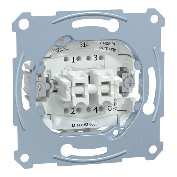 Вимикач 2-клавішний Schneider Electric MEG3153-0000 Merten QuickFlex