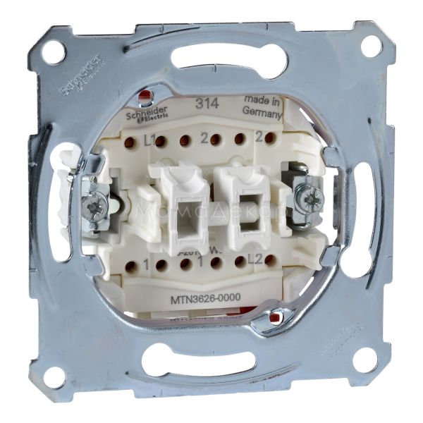 Выключатель 2-клавишный Schneider Electric MEG3626-0000 Merten QuickFlex