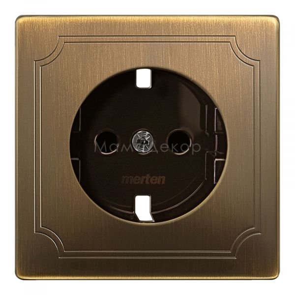 Лицьова панель розетки 220В Schneider Electric MTN2330-4143 Merten Antique