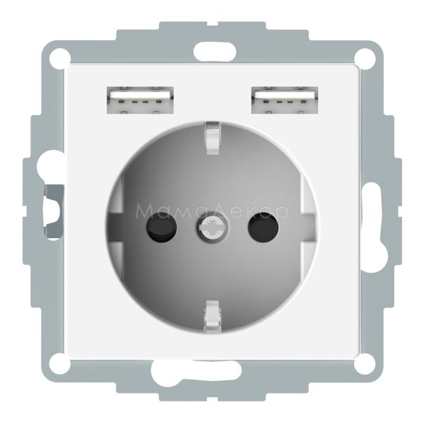 Розетка 220В з USB Schneider Electric MTN2366-0319 Merten System M