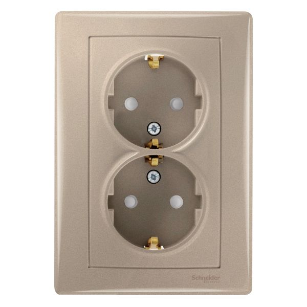 Розетка двойная 220В Schneider Electric SDN3000468 Sedna