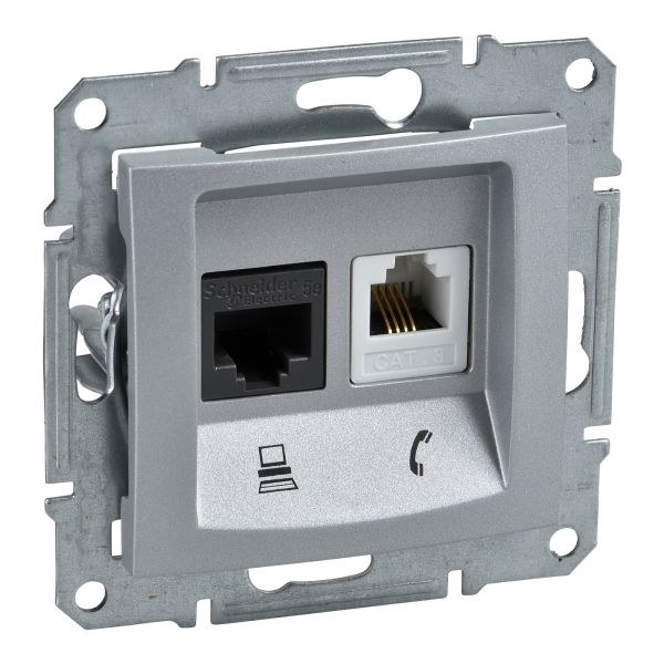 Розетка компьютерная, телефонная Schneider Electric SDN5100160 Sedna