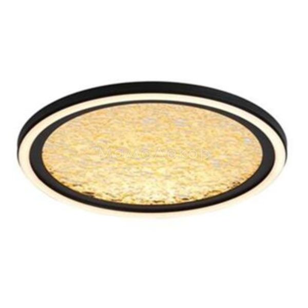 Потолочный светильник Searchlight 31908-300GO Luna LED Flush, Sand Black Metal & Gold Plastic Diffuser
