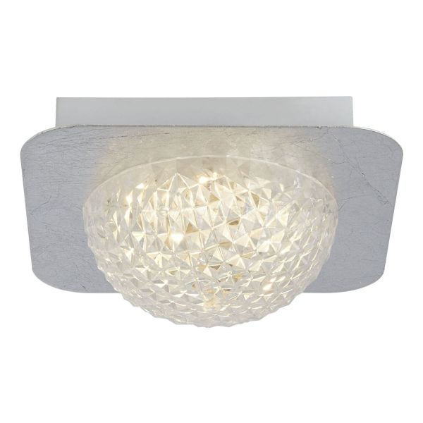 Люстра Searchlight 32511-1SI Celestia LED Flush Ceiling Light - Silver Leaf & Acrylic