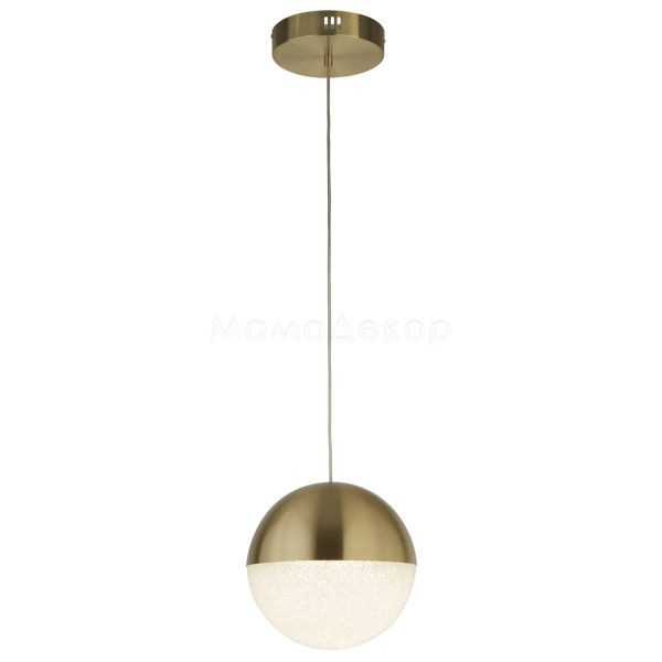Подвесной светильник Searchlight 5881SB Marbles LED Pendant - Satin Brass, Crushed Ice Shade - 25cm